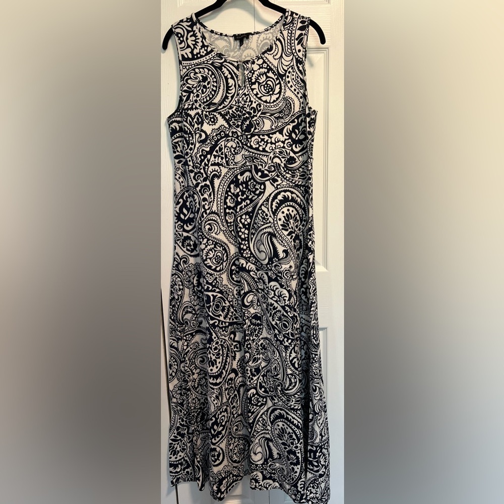 Women's Talbots Paisley Knit Jersey Maxi Dress